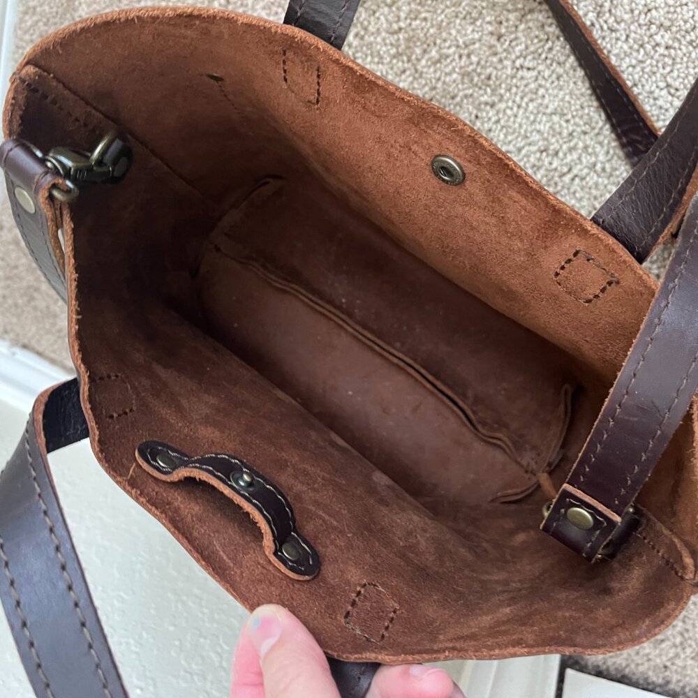 Portland Leather Goods Mini Crossbody Tote - Grizzly - Picture 5 of 7